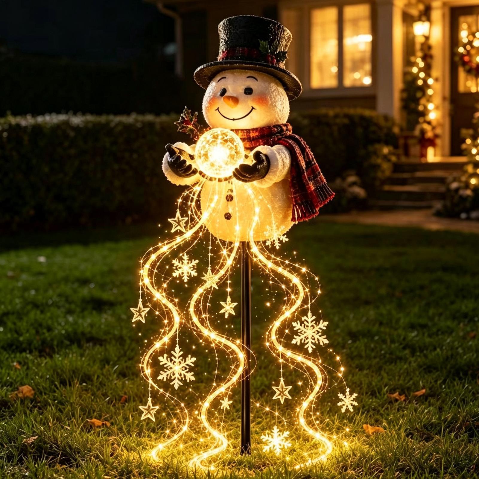 Farming And Agriculture - Christmas Pathway Lights 60cm Solar Snowman