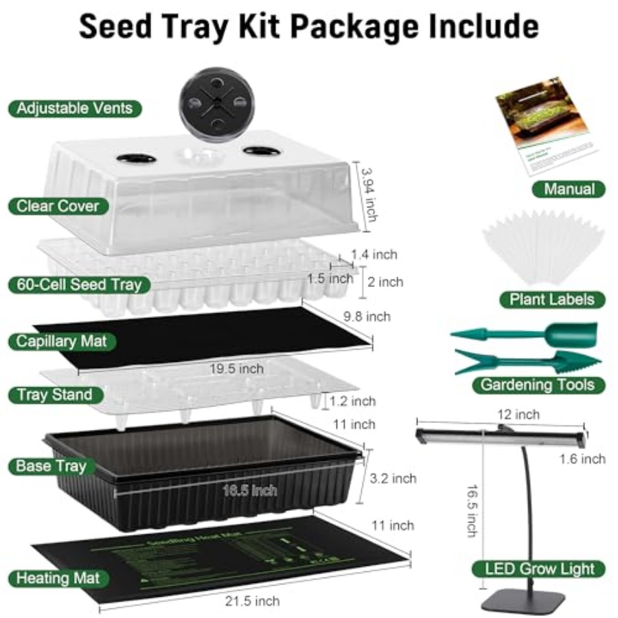 60-Cell Self-Watering Seed Sta - Seedling Heat Mat review and price
